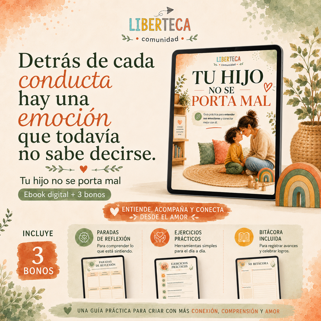 Tu hijo NO se porta mal: Entendé sus emociones y conecta mejor con él  + 3 Bonos